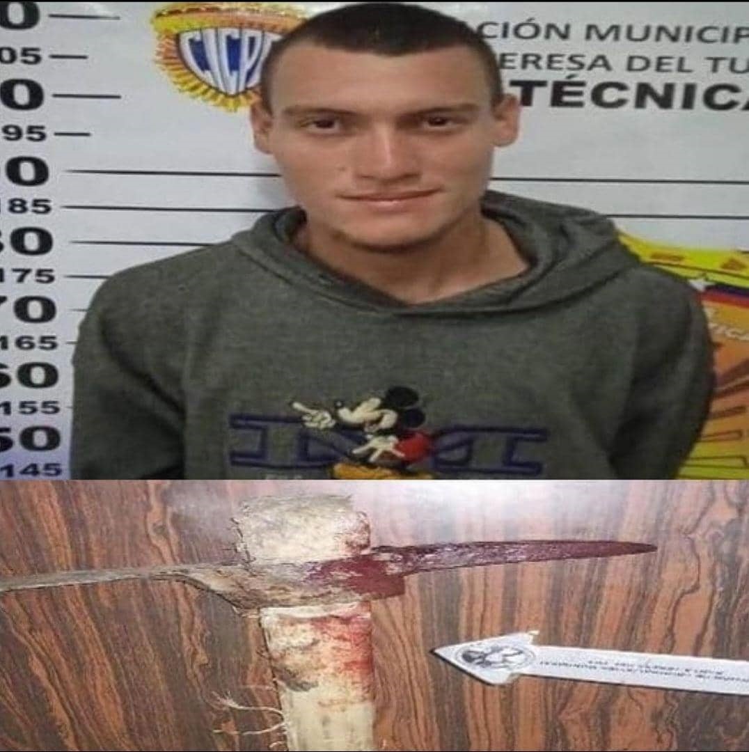 Captured subject who murdered his friend with a pick