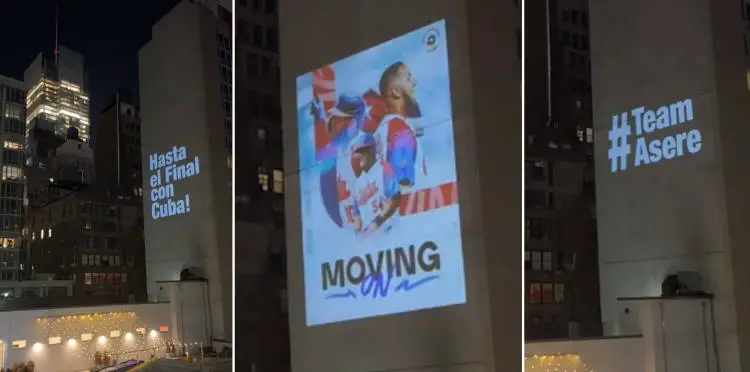 Propaganda en favor del Team Asere en Nueva York