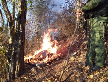 GNB destroyed a sentry box in El Conejo and seized war material