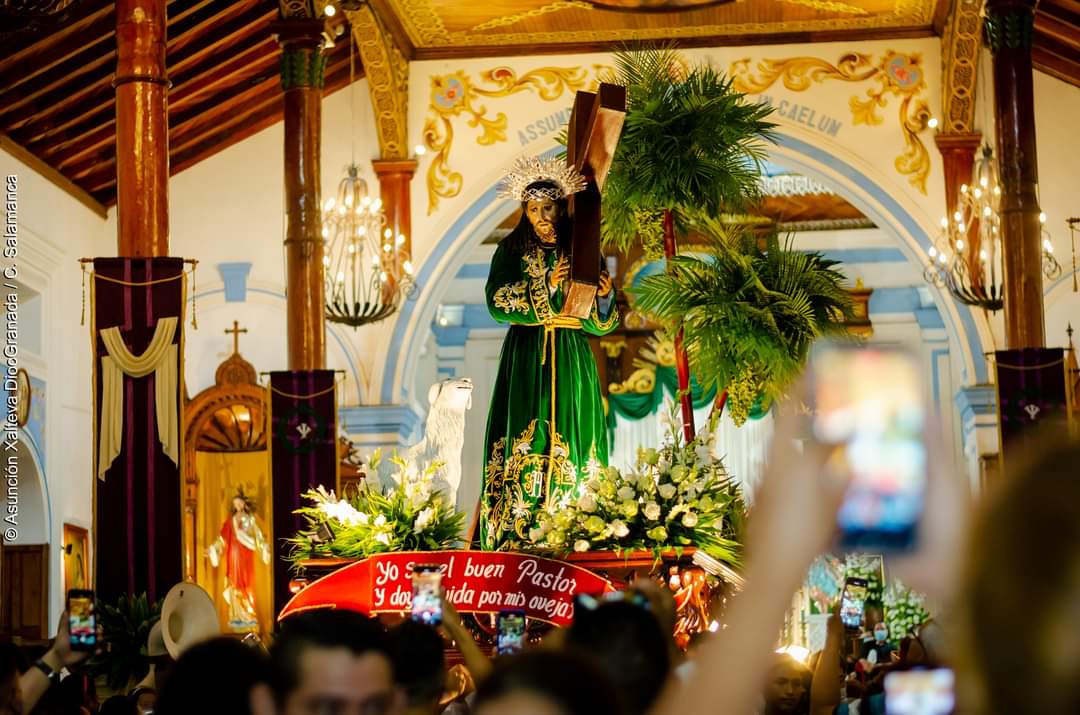 Granadinos celebrate 114 years of the arrival of the image of the Nazarene at the Xalteva church