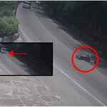 Images that are repeated throughout the country: motorcyclist lost control and almost "was taken by a truck"