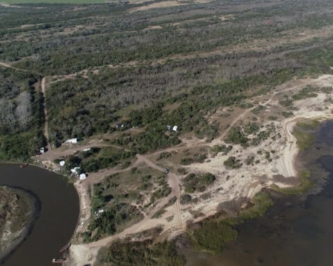 In the Casas Blancas area, a port project to transship pulp from Paraguay