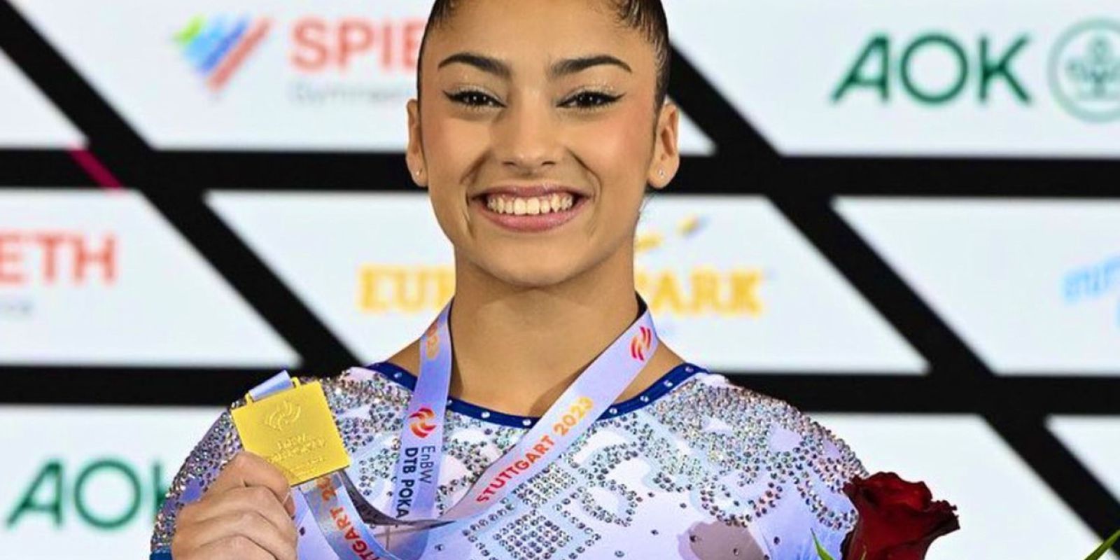 Júlia Soares takes gold in traditional gymnastics event in Germany