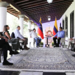 Maduro receives President Petro at the Aquiles Nazoa Cultural House
