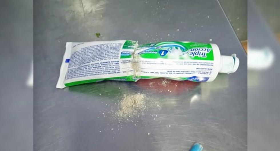 Man tried to enter cocaine into a toothpaste at the Socabaya prison in Arequipa