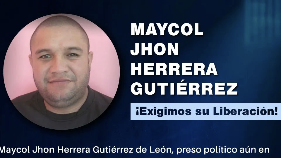 Maycol Herrera, one of the 37 political prisoners that Ortega keeps in jail