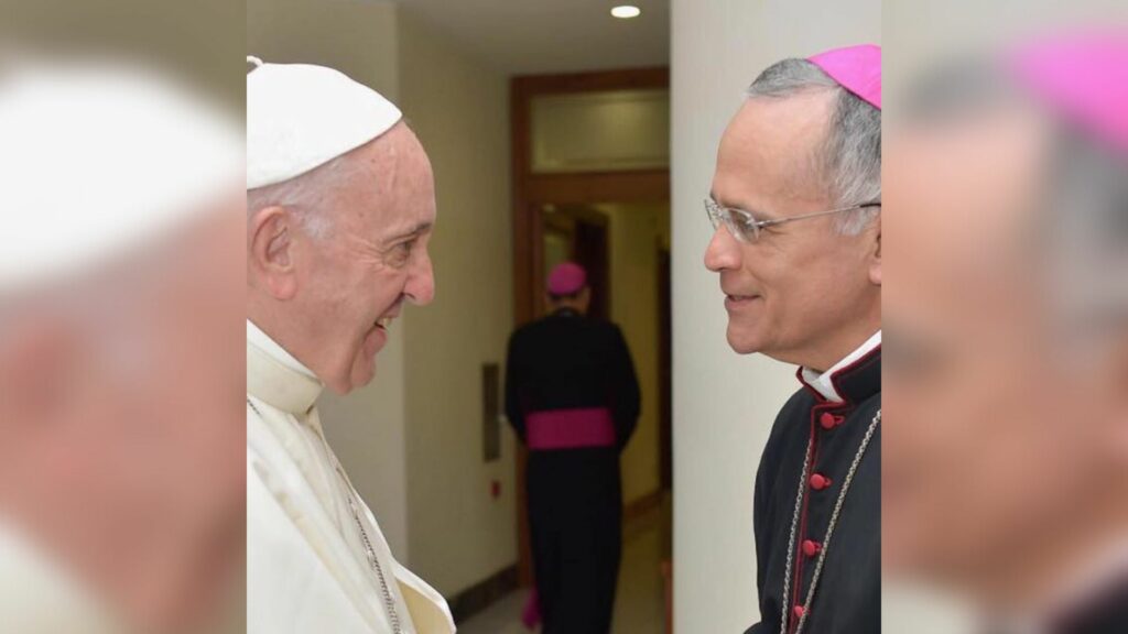 Monsignor Báez congratulates Pope Francis for his 10 years at the helm of the Catholic Church