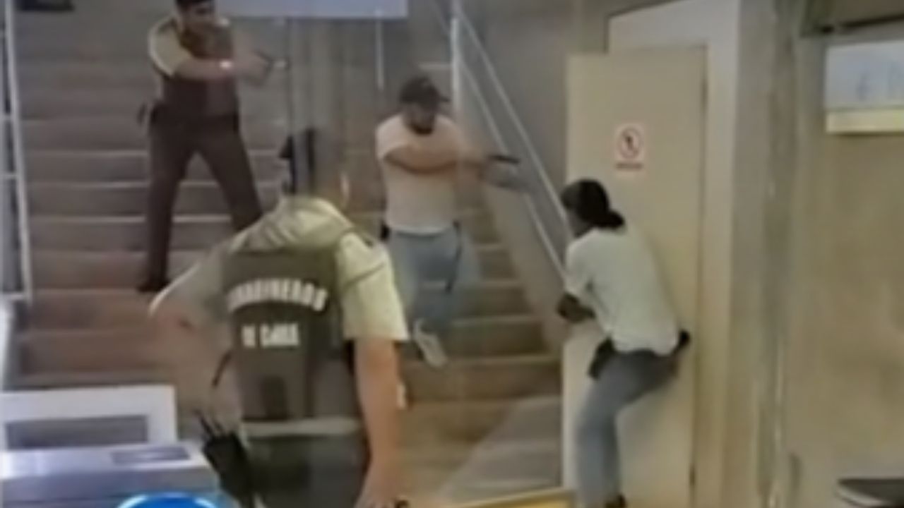Offender attempted robbery at Valparaíso metro station and ended up biting police officer