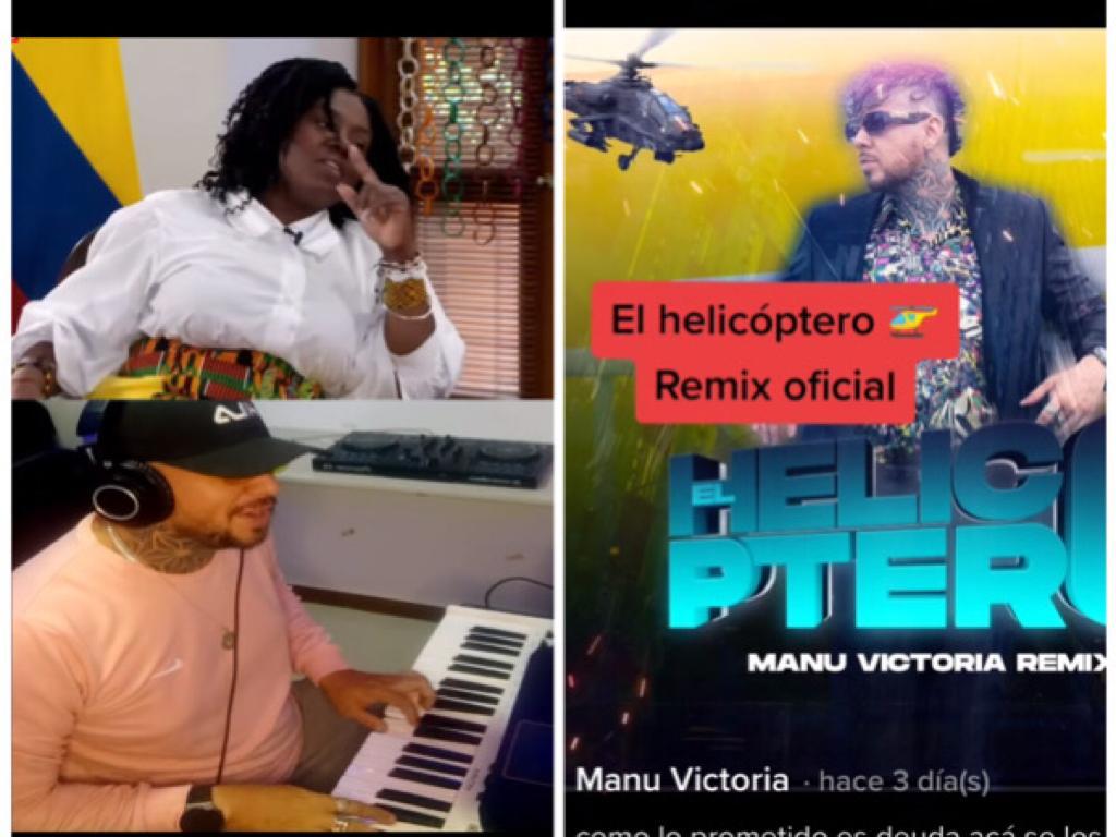 El remix del helicóptero que le sacaron a la vicepresidenta Francia Márquez