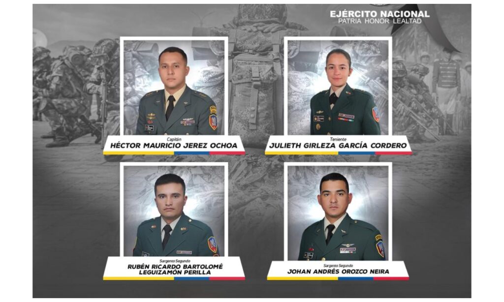 The story of the soldiers who died in the helicopter crash in Chocó