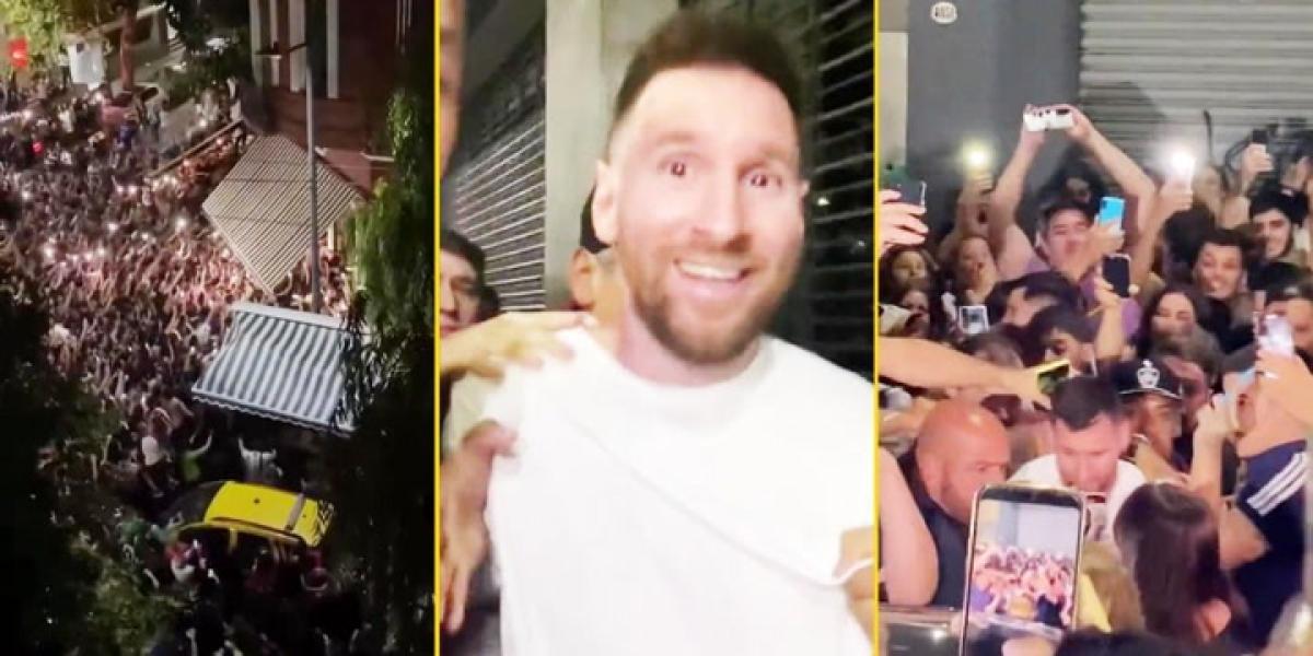 The thing about Messi in Argentina is crazy: the fans cheer him up even at dinner!