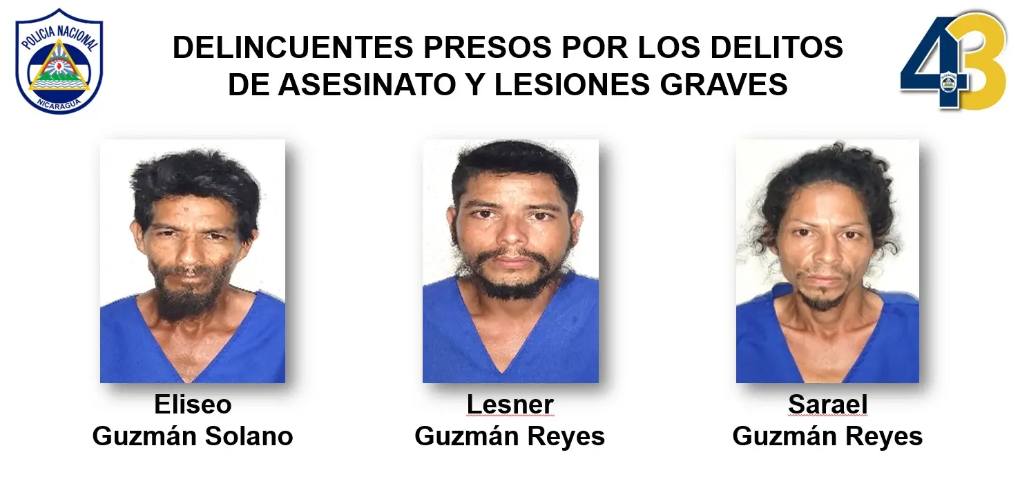 They present the alleged homicides of a woman murdered in El Castillo, Río San Juan