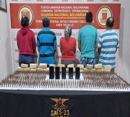 They seized 1,260 cartridges from Trujillo prison pranes