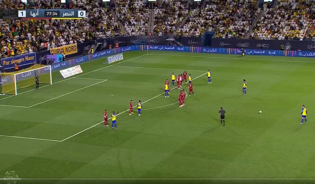 [Video] CR7 scored a great goal from a free kick in Al Nassr's comeback