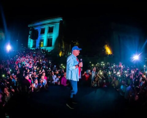 Díaz-Canel durante la clausura del Segundo Coloquio Internacional Patria, Actos, Cuba