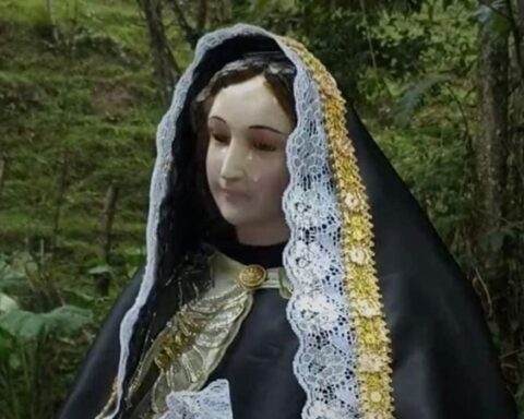 ¿Un milagro? devotos aseguran que imagen de la Virgen María lloró durante vigilia pascual