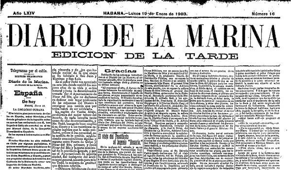 Cuba, periódico, El Lucero, Diario de la Marina