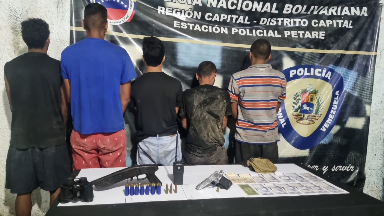 Five subjects were caught in Petare