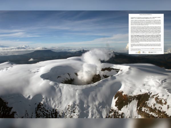 Orange Alert in the Nevado del Ruiz Volcano continues: Geological Service monitors, asks for calm and follow instructions