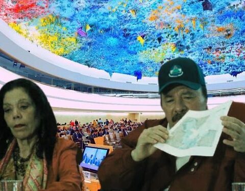Part of the Group of 94 Nicaraguans denounce stripping of nationality before the UN