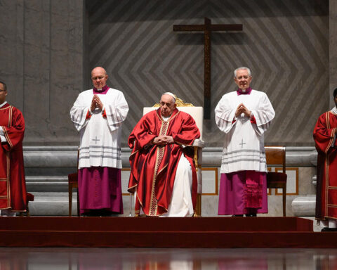 Pope Francis did not attend the Via Crucis at the Colosseum in Rome for health reasons