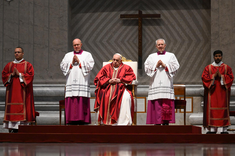 Pope Francis did not attend the Via Crucis at the Colosseum in Rome for health reasons