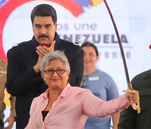 President Maduro and authorities say goodbye to Tibisay Lucena