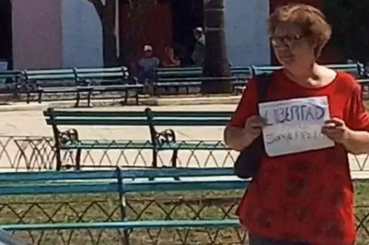 Arrestan a la profesora Alina Bárbara López por exigir liberación de Jorge Fernández Era