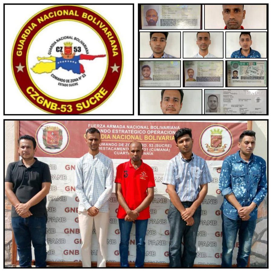 They detained four Pakistanis who entered Venezuela illegally