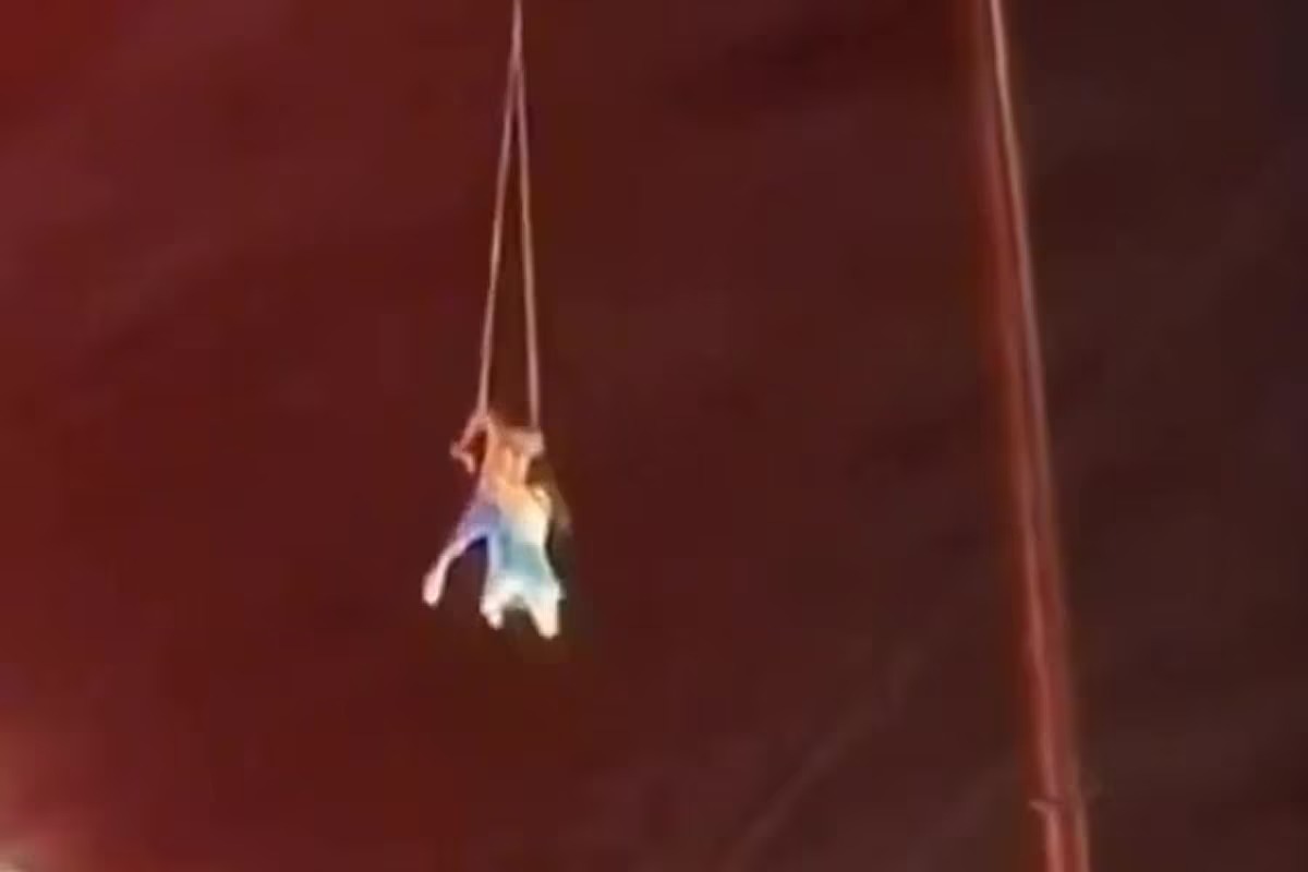 VIDEOS |  Chinese trapeze artist dies after falling from a height of 9 meters in full circus act