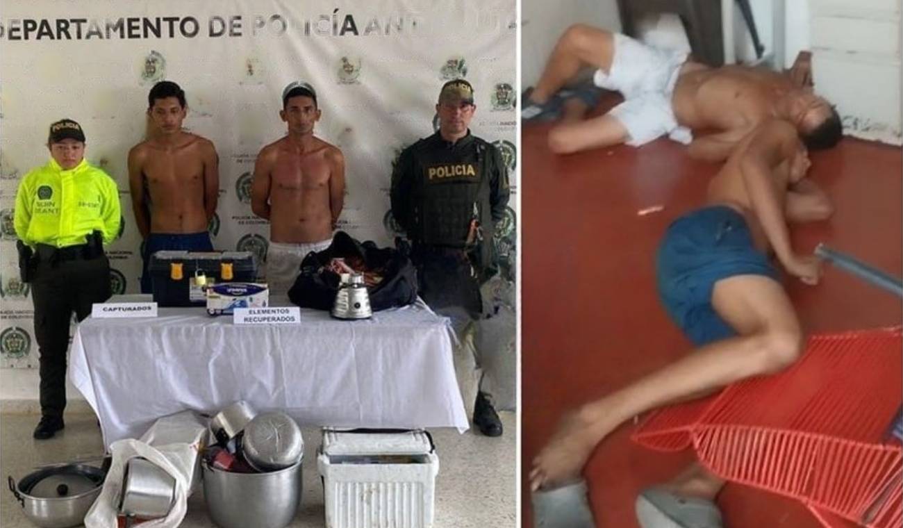 Video: They capture thieves who were going to rob a house but fell asleep after getting drunk, in Antioquia