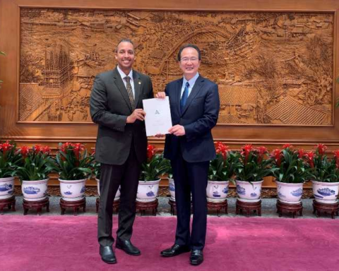 Campbell cajoles China on presentation of credentials.  He is silent about the "squeeze" they gave to Taiwan