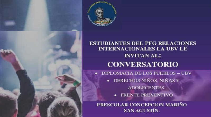 UBV invita a Conversatorio sobre Diplomacia de los Pueblos en San Agustín