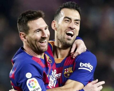 Messi published a message for Busquets