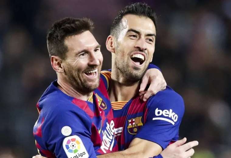Messi published a message for Busquets