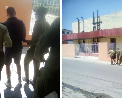 Militares conducen esposa al manifestante del 11J Luis Armando Cruz Aguilera