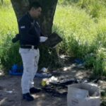 They find charred objects stolen during a demonstration
