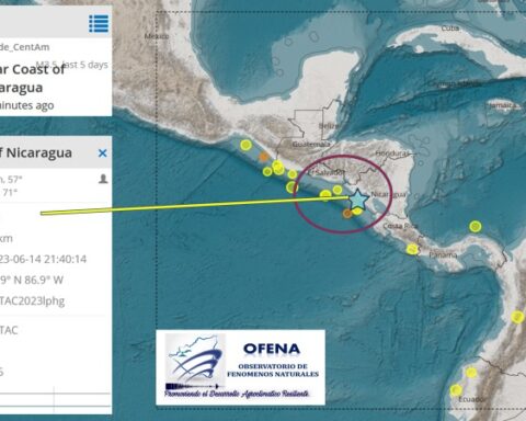 Earthquake measuring 4.9 on the Richter scale shakes the Pacific coast of Nicaragua