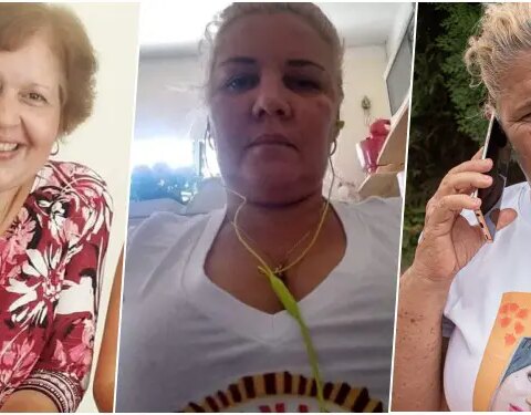 Alina Bárbara López, Diasniurka Salcedo y Ana Mary García, tres de las personas arrestadas este miércoles en Cuba