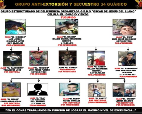 The Conas identified five cells of the Tren del Llano in Guárico