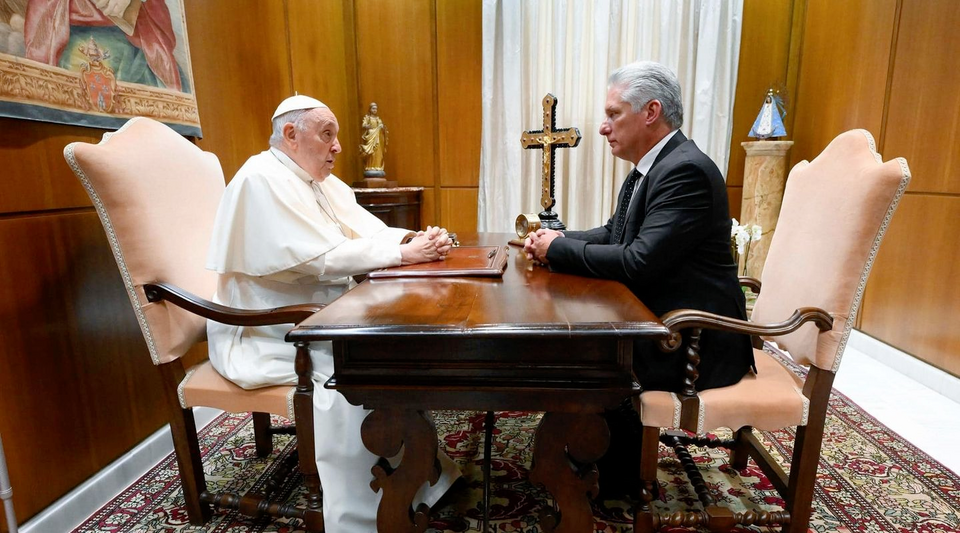 The Hemispheric Front disgraces the Pope who receives Díaz-Canel and treats him with "obvious affection"