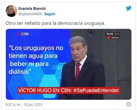 Bianchi shared a new fake news about Victor Hugo Morales and the water crisis: The rapporteur responded