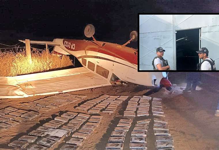 Felcn raids hangars in El Trompillo and arrests three people for the plane with drugs that fell in Argentina