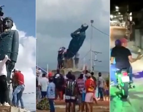 estatuas, Venezuela, Maduro, Chávez. protestas