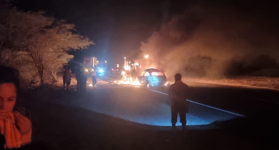 Car driver burns to death after crash in Piura