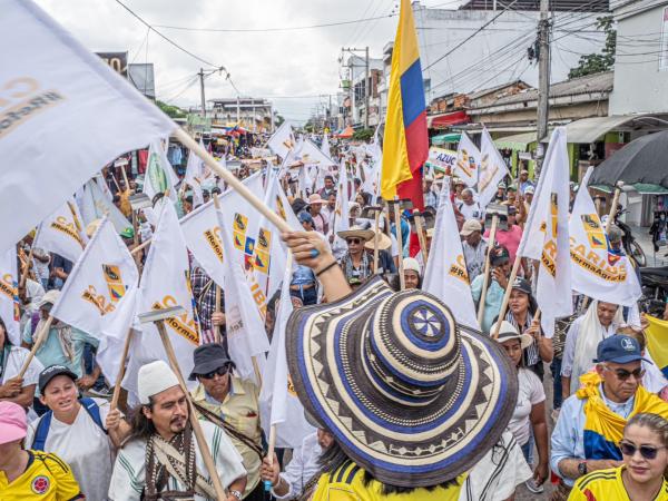 Farmers marched in support of the Petro government to back agrarian reform