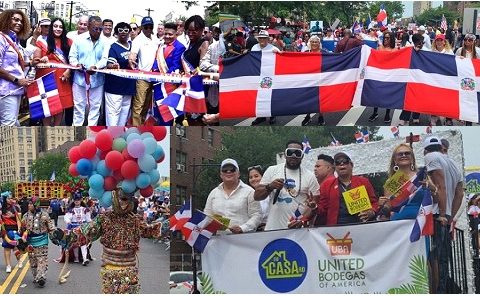 Hundreds of people attend the Great Dominican Parade in the Bronx this Sunday