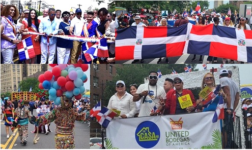 Hundreds of people attend the Great Dominican Parade in the Bronx this Sunday