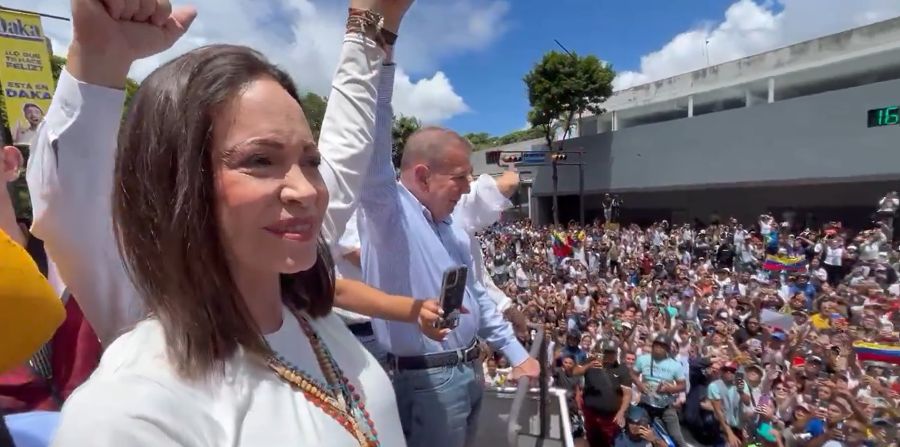 María Corina Machado y Edmundo González se dirigieron a miles de venezolanos este martes