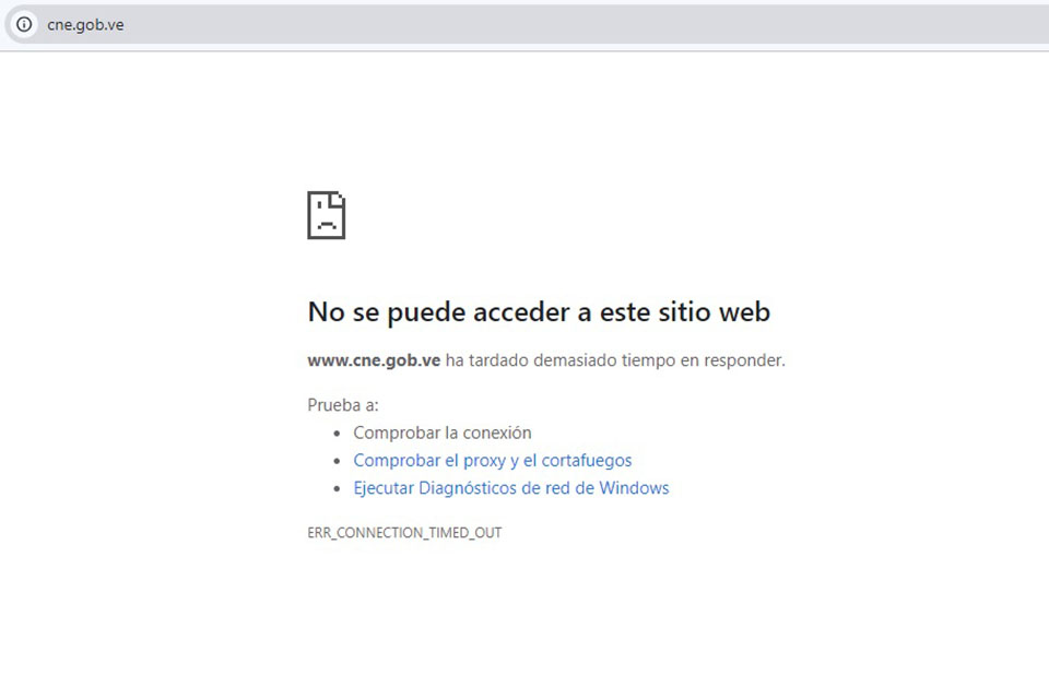 No results: CNE website remains down since Elvis Amoroso's announcement